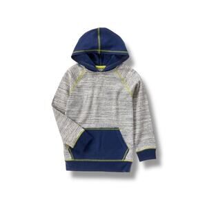 5/$35  Crazy 8 Boys Hoodie Online First Colorblock Marled Gray Yellow Blue S 5-6